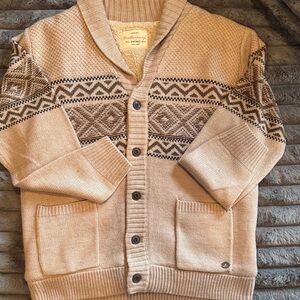 Weatherproof Men's Tan and Brown Cardigan